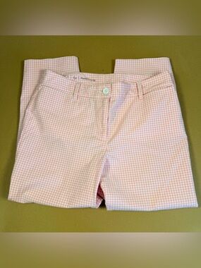 Talbots Perfect crop chino check pants Women's size 6P